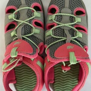 New Balance Kids Sport Sandals – Unisex – US P3 / EU 35 Gray Pink Green, Outdoor